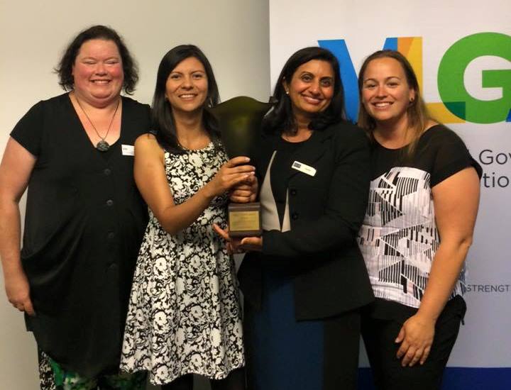 Melton City Council staff with the VLGA CLIMATE Award 2016