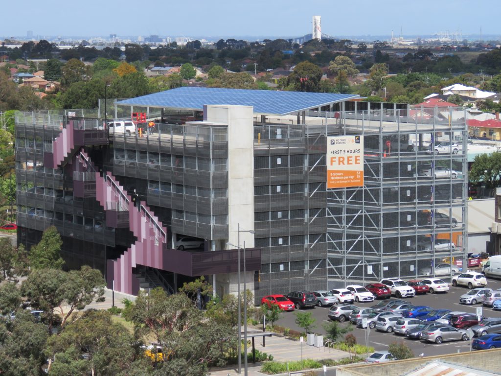 Brimbank City Council, Sunshine Solar Carpark, almost completed
